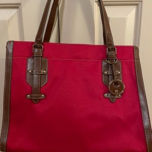 Red Etienne Aigner handbag